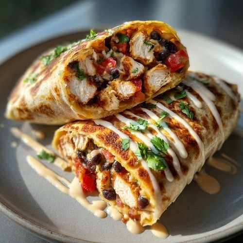 Creamy Chipotle Crispy Chicken Burrito